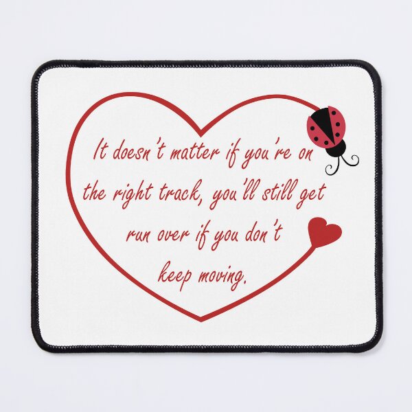 Item preview, Ladybug On Heart Track Keep Moving designed and sold by The Tinker Man's Daughter.