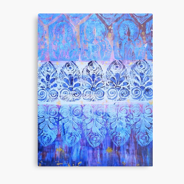 Ancestral Maneuvers in Blue Metal Print