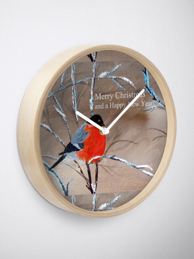 Alternate view of Bullfinch. Merry Xmas and a Happy New Year! Clock