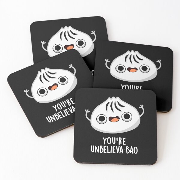 Item preview, You're Unbelieva-bao Funny Bao Puns (Dark BG) designed and sold by punnybone.