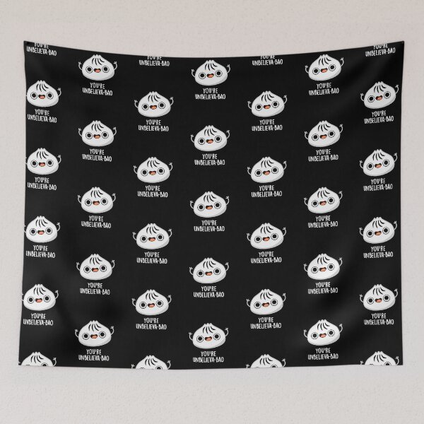 Item preview, You're Unbelieva-bao Funny Bao Puns (Dark BG) designed and sold by punnybone.