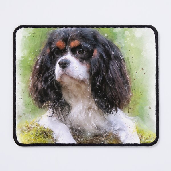 Item preview, Cavalier  puppy watercolor  designed and sold by PetsArt.