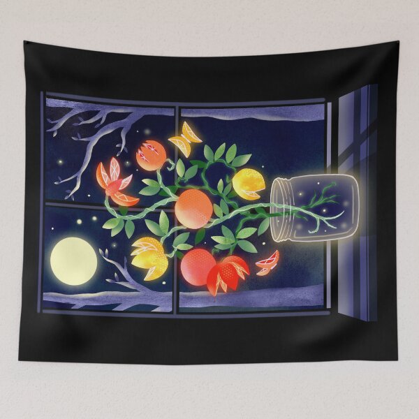Item preview, Abstract Luminescent Citrus Still Life designed and sold by TigaTiga.