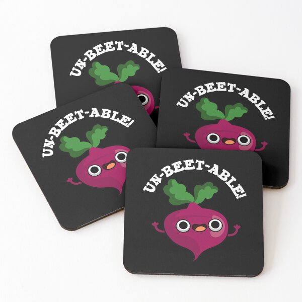 Item preview, Un-beet-table Funny Beet Puns (Dark BG) designed and sold by punnybone.