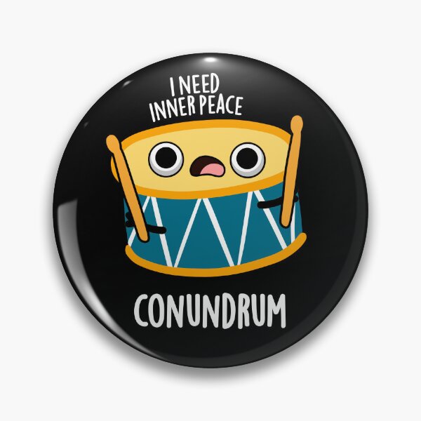 Item preview, Conundrum Funny Drummer Drum Puns (Dark BG) designed and sold by punnybone.