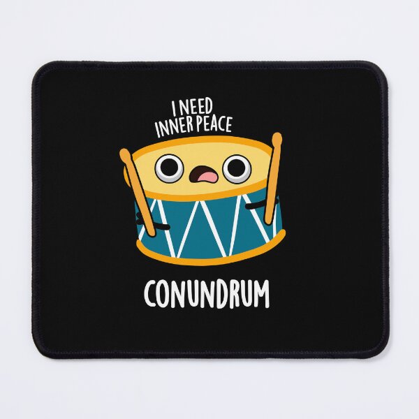 Item preview, Conundrum Funny Drummer Drum Puns (Dark BG) designed and sold by punnybone.
