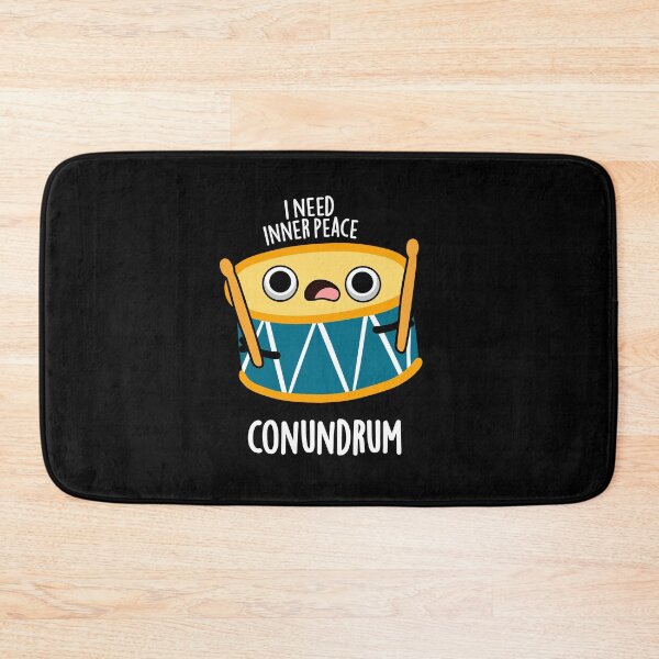Item preview, Conundrum Funny Drummer Drum Puns (Dark BG) designed and sold by punnybone.