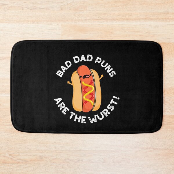 Item preview, Bad Dad Puns Are The Wurst Funny Sausage Puns (Dark BG) designed and sold by punnybone.