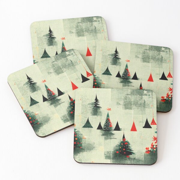 Item preview, Vintage Christmas Trees Wallpaper designed and sold by thisisallahoax.