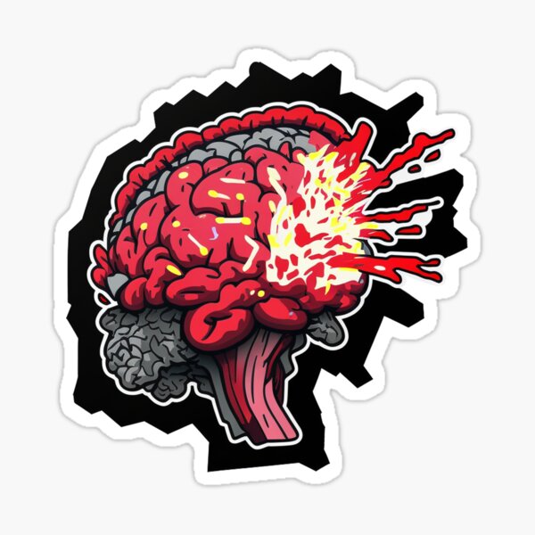 "Exploding Head Mind Blown " Sticker for Sale by Redbubble