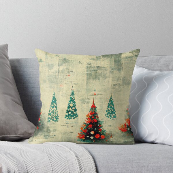 Item preview, Vintage Retro Christmas Trees Wallpaper designed and sold by thisisallahoax.