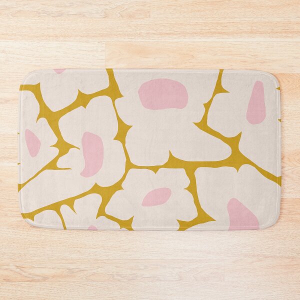 Item preview, Hippy Funky Flowers 60s 70s Ochre and Pink designed and sold by bitart.