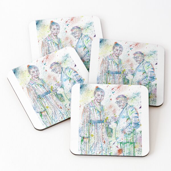 Item preview, SARTRE and SIMONE DE BEAUVOIR watercolor portrait .2 designed and sold by lautir.