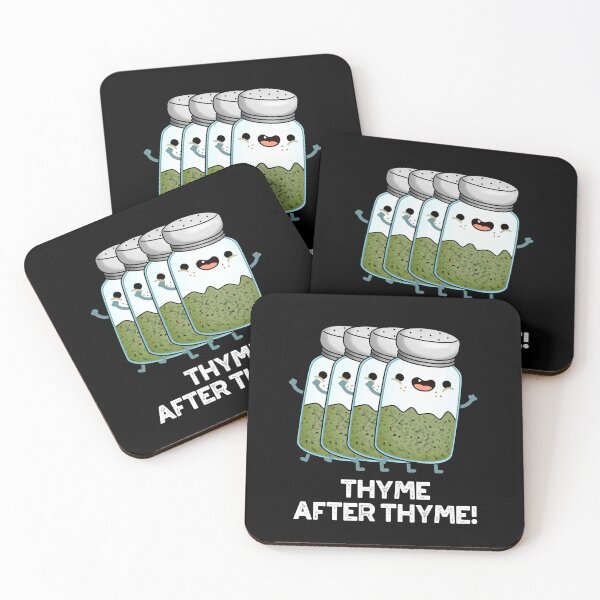 Item preview, Thyme After Thyme Funny Herb Puns (Dark BG) designed and sold by punnybone.