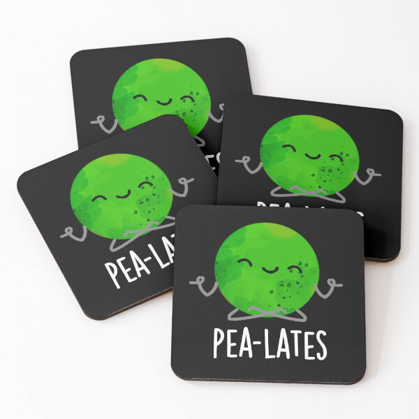 Item preview, Pea-lates Pilates Funny Pea Puns (Dark BG) designed and sold by punnybone.