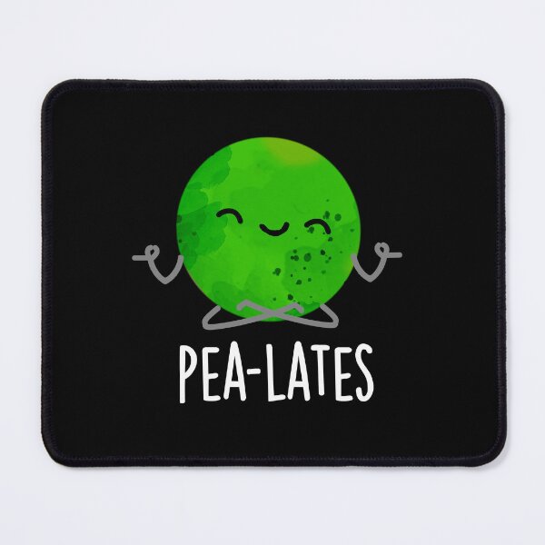 Item preview, Pea-lates Pilates Funny Pea Puns (Dark BG) designed and sold by punnybone.