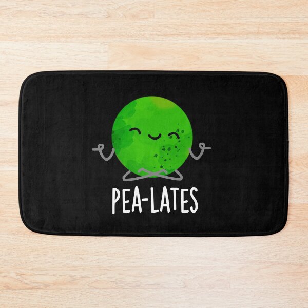 Item preview, Pea-lates Pilates Funny Pea Puns (Dark BG) designed and sold by punnybone.