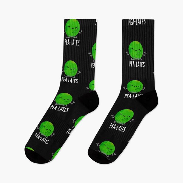 Item preview, Pea-lates Pilates Funny Pea Puns (Dark BG) designed and sold by punnybone.