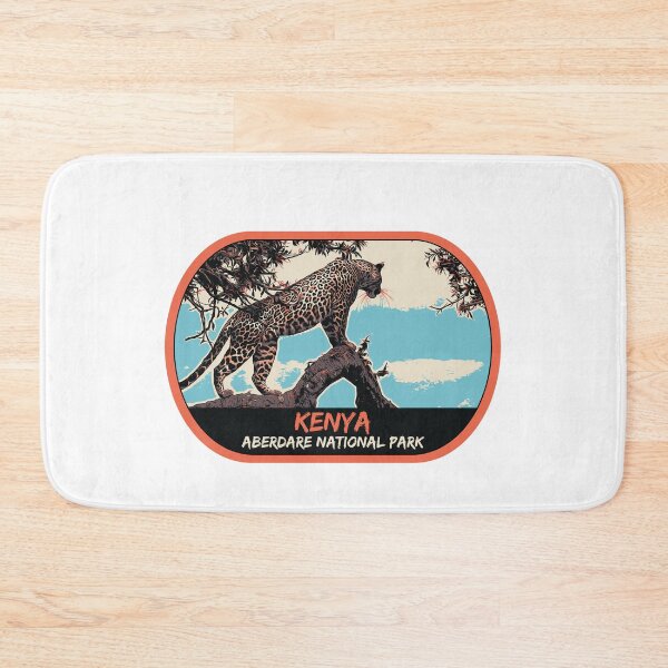Item preview, Aberdare national park Kenya Africa vintage travel decal, african leopard designed and sold by Lemomo-zoo.