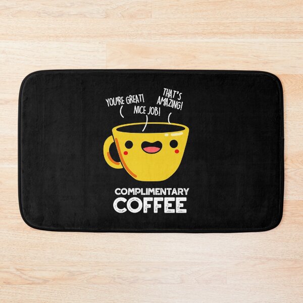 Item preview, Complimentary Coffee Funny Coffee Puns (Dark BG) designed and sold by punnybone.
