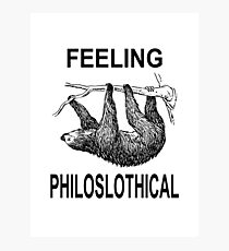 Feeling Philoslothical Photographic Print
