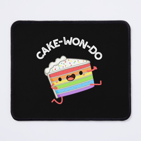 Item preview, Cake-won-do Funny Cake Puns (Dark BG) designed and sold by punnybone.