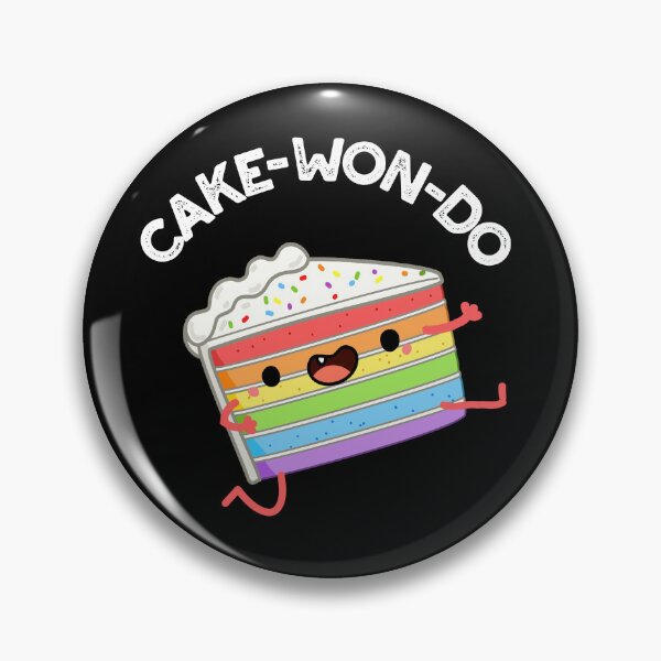 Item preview, Cake-won-do Funny Cake Puns (Dark BG) designed and sold by punnybone.