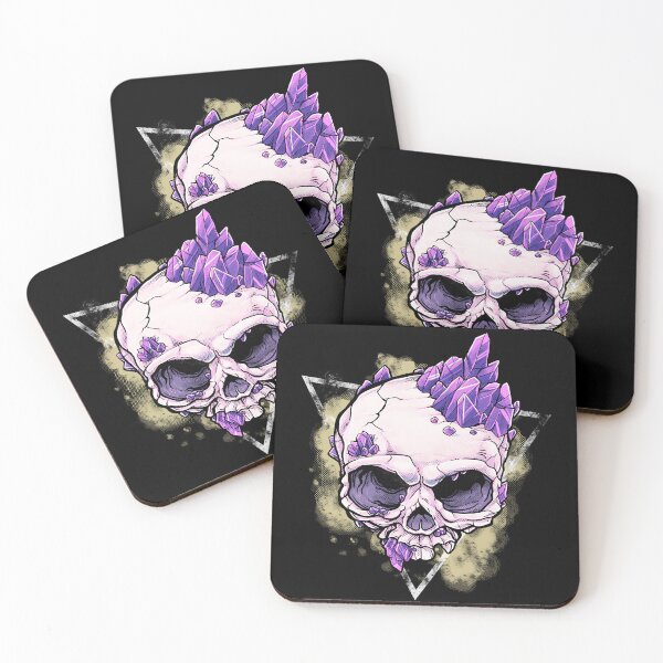 Item preview, Goth Creepy Skull with crystals - Spiritual Chakras Energy designed and sold by NUMAcreations.
