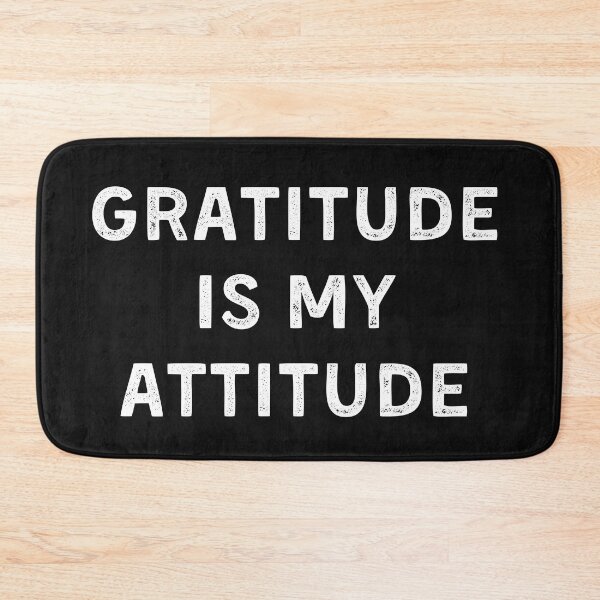 Item preview, Vintage Gratitude is my attitude White bold Typography  designed and sold by garniturex.