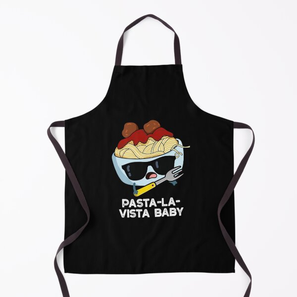 Item preview, Pasta-la-vista Baby Funny Pasta Puns (Dark BG) designed and sold by punnybone.