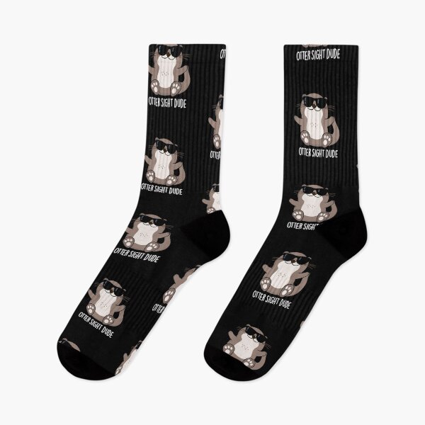 Item preview, Otter Sight Dude Funny Animal Puns (Dark BG) designed and sold by punnybone.