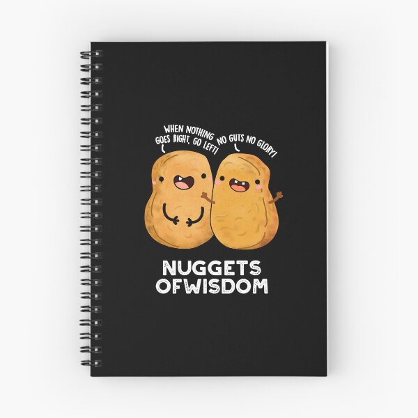 Item preview, Nuggets Of Wisdom Funny Food Puns (Dark BG) designed and sold by punnybone.