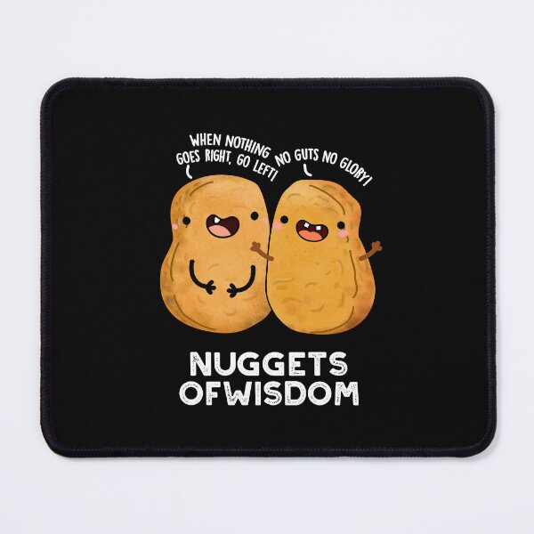 Item preview, Nuggets Of Wisdom Funny Food Puns (Dark BG) designed and sold by punnybone.