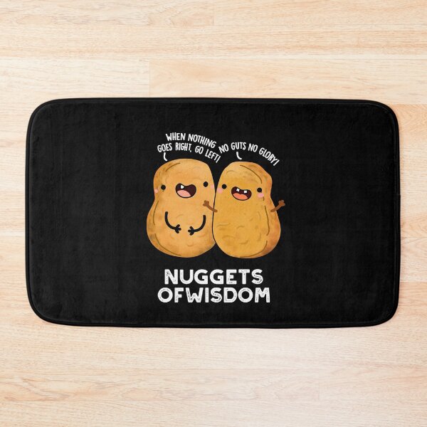 Item preview, Nuggets Of Wisdom Funny Food Puns (Dark BG) designed and sold by punnybone.