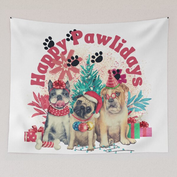 Item preview, Christmas for dog lovers - Happy pawlidays designed and sold by All-About-Life.