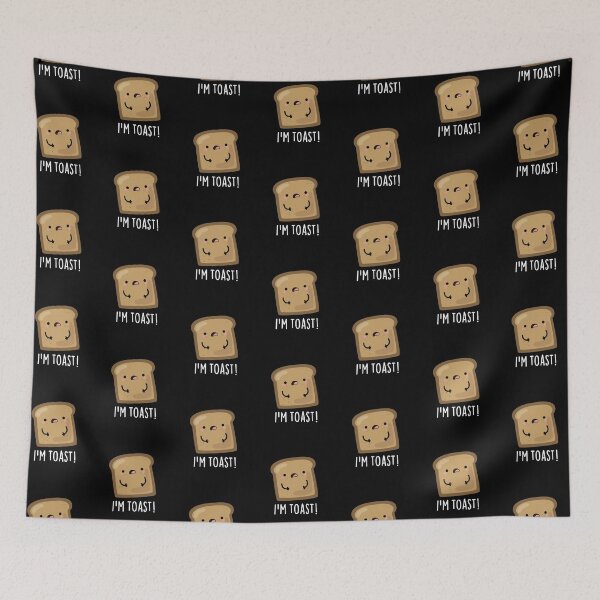 Item preview, I'm Toast Funny Toast Bread Puns (Dark BG) designed and sold by punnybone.