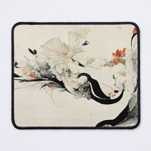 Item preview, Minimalist Japanese kimono ink design with flower motives designed and sold by justinasv775.