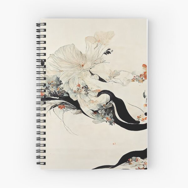Item preview, Minimalist Japanese kimono ink design with flower motives designed and sold by justinasv775.