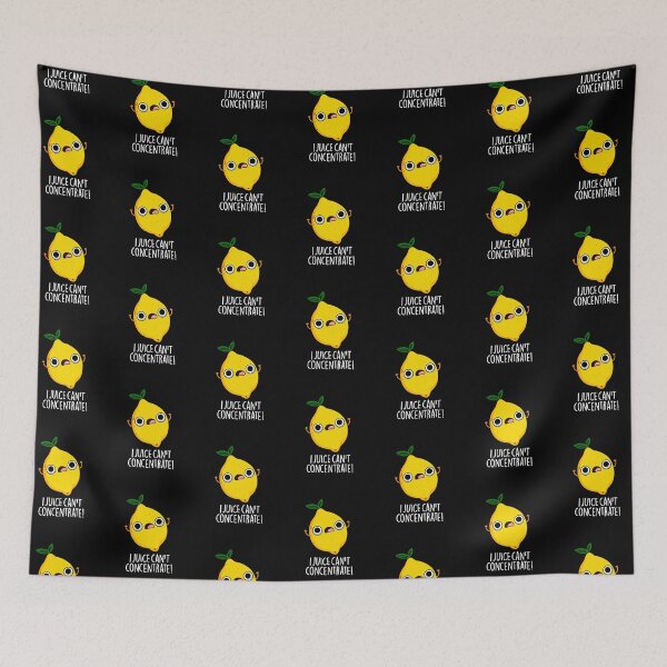 Item preview, I Juice Can't Concentrate Funny Fruit Puns (Dark BG) designed and sold by punnybone.