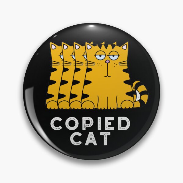 Item preview, Copied Cat Funny Animal Puns (Dark BG) designed and sold by punnybone.