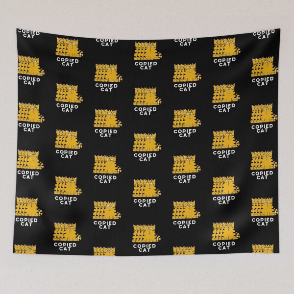 Item preview, Copied Cat Funny Animal Puns (Dark BG) designed and sold by punnybone.