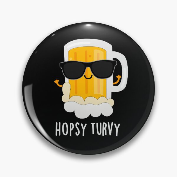 Item preview, Hopsy Turvy Upside Down Funny Beer Puns (Dark BG) designed and sold by punnybone.