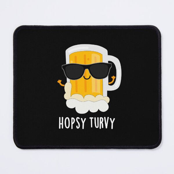 Item preview, Hopsy Turvy Upside Down Funny Beer Puns (Dark BG) designed and sold by punnybone.