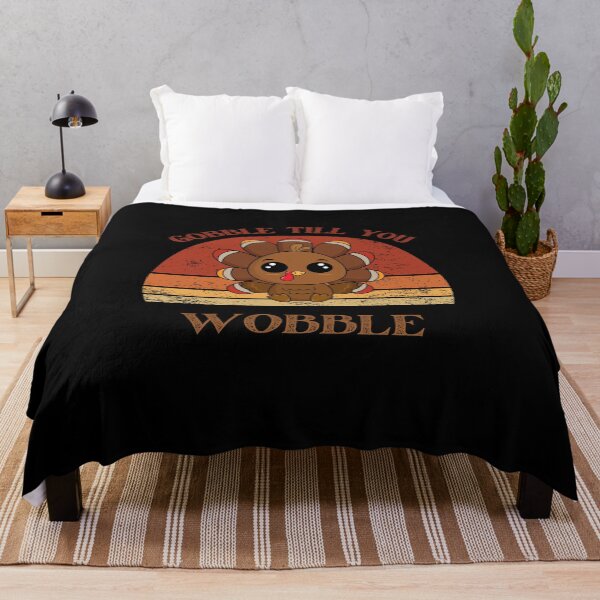 Item preview, Gobble till you wobble- Funny turkey t shirts designed and sold by ZoesAttic.