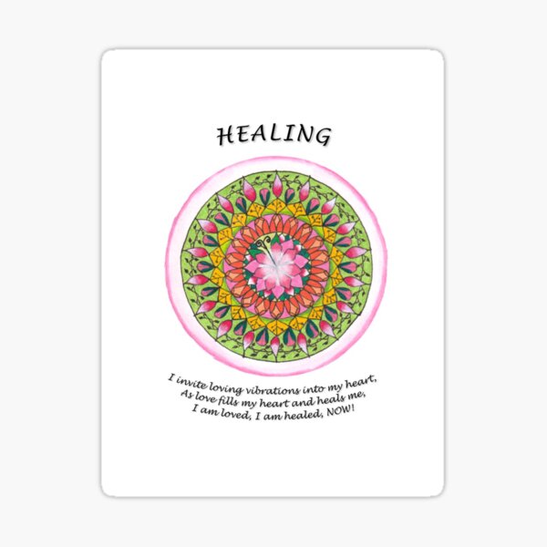Healing Mandala (affirmation) Sticker