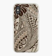 Vinilo o funda para iPhone Ornamento hawaiano - Beige