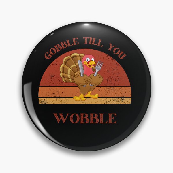 Item preview, Gobble till you wobble- Funny thanksgiving  Aprons designed and sold by ZoesAttic.