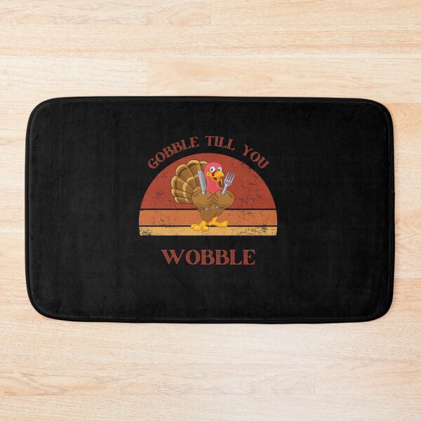 Item preview, Gobble till you wobble- Funny thanksgiving  Aprons designed and sold by ZoesAttic.