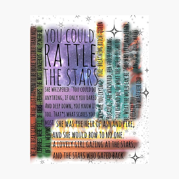 THRONE OF GLASS QUOTES Photographic Print