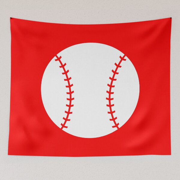 Item preview, Baseball with Red Background Design designed and sold by beccaveedesigns.